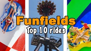 Top 10 rides at Funfields Theme Park  Melbourne Australia  2022 [upl. by Arahat]