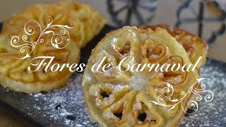 Flores de Carnaval caseras muy crujientes  Flores fritas  Receta de Flores  Flores Carnaval [upl. by Jannery]