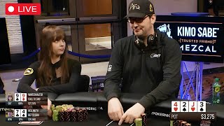 Phil Hellmuth Kelly Winterhalter Brad Garrett  Livestream Texas Holdem Stream Cash Game [upl. by Eneliak]