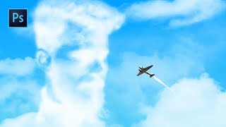 Photoshop  Incruster un visage dans les nuages [upl. by Acissey]