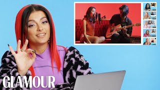 Bebe Rexha Watches Fan Covers On YouTube and TikTok  Glamour [upl. by Llevad289]