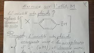 Exercice sur l’effet électronique mésomère [upl. by Zanahs]