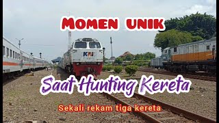 MOMENT UNIK‼️SAAT HUNTING KERETA‼️SEKALI REKAM DAPAT TIGA KERETA [upl. by Airlia]