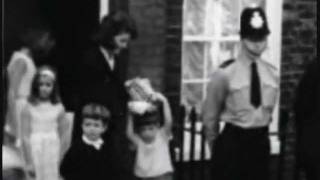 May 14 1965  Jacqueline Kennedy amp Lee Radziwill with children in London [upl. by Aleuname]