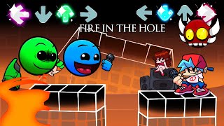 Friday Night Funkin  quotFire In The Holequot Moist Update  Lobotomy Geometry Dash 22 [upl. by Delwin619]