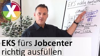 EKS fürs Jobcenter richtig ausfüllen Einkommensnachweis für Selbständige im ALG II  Bezug [upl. by Ahsieit]