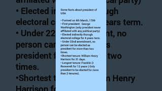 Facts about President of USA generalknowledge gkquiz [upl. by Asirrak]