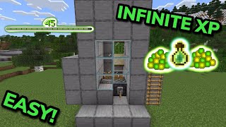 EASIEST 121 AUTOMATIC XP FARM TUTORIAL in Minecraft Bedrock MCPEXboxPSSwitchPC [upl. by Dew]