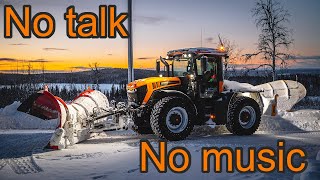 JCB Fastrac 4220 Early morning ❄️ plowing 14 Jan NoTalk NoMusic Fastrac Mählers plowingsnow [upl. by Aniala]