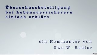 Überschussbeteiligung bei Lebensversicherern einfach erklärt [upl. by Prudhoe]