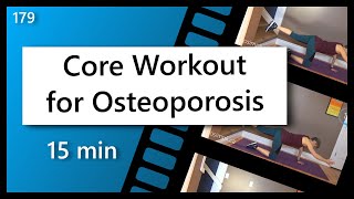 OsteoporosisOsteopenia Safe Abs and Core Functional Mobility and Strength Strength At Home Exercise [upl. by Sadella275]