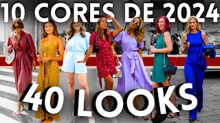 🔴CORES 2024  40 LOOKS COM 10 CORES QUE ESTÃO NA MODA PRIMAVERA VERÃO 2023  2024  Maga Moda [upl. by Norford]