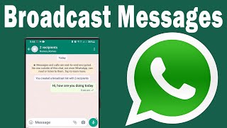 How to broadcast messages on WhatsApp 2023 [upl. by Aviv712]