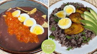 ANEMIA y ESTREÑIMIENTO AlmuerzoCena Sencillos y Baratos Sopa de Frijoles y Moros con Cristianos [upl. by Jerrilee558]