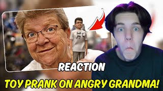 TOY PRANK ON ANGRY GRANDMA REACTION [upl. by Llewon965]