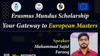 How to win Erasmus Mundus Scholarship By M Sajid Farooq [upl. by Grant]