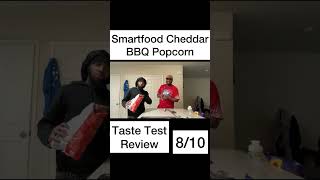 Smartfood Cheddar BBQ Popcorn Taste Test Review Short [upl. by Ylehsa92]