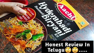 Aachi Hyderabadi Basamati Biriyani kit Honest review telugu [upl. by Eseilanna]