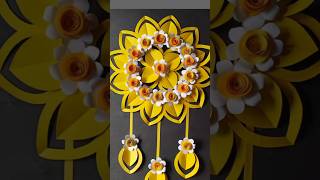 Diy paper wall hanging tranding viralsongshortwallhanging flower [upl. by Suravat]