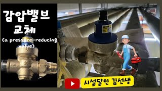 감압밸브 교체a pressurereducing valve [upl. by Leahicm522]