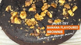 Banana flavoured brownie recipe  The yummy and healthy brownie recipe [upl. by Nerahs]