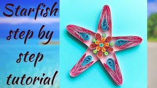 is it a sea creature  starfish  Paper quilling  Quilling DIY  craft ideas  Quilling starfish [upl. by Billi]