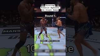 Scoring Francis Ngannou vs Ciryl Gane in 1min shorts ufc francisngannou anthonyjoshua cirylgane [upl. by Limay]