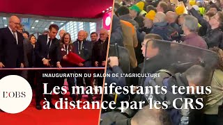 Sous les huées Emmanuel Macron inaugure le Salon de lAgriculture [upl. by Nlycaj]