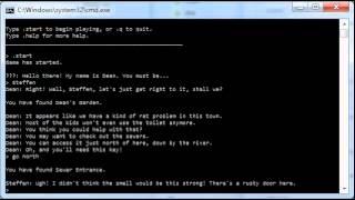 Textbased adventure game Windows batch scripting language [upl. by Pax]