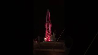 Las Vegas Nevada Stratosphere Hotel BIG SHOT Ride at Night August 2017 [upl. by Orit]