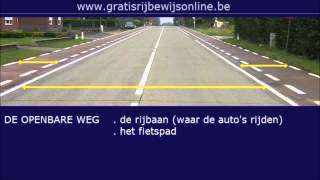 GRATIS RIJBEWIJS ONLINE 1 Rijbewijs B  DE OPENBARE WEG  DE RIJBAAN [upl. by Nagaek882]