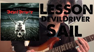 DevilDriver  Sail Guitar lessontutorial all parts [upl. by Denise]