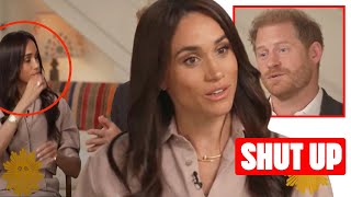 CAMERAS CATCH Meghan Attempting To SLAP Harry For Daring To Interrupt Her During CBS Interview [upl. by Arlina249]