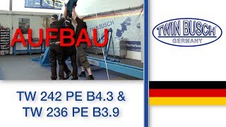 Aufbauvideo der barrierefreien TW 242 PE und TW 236 PE 2SäulenHebebühnen von TWIN BUSCH® [upl. by Ikcim]