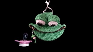 Geldbörse MonsterFrosch HÄKELN CROCHET [upl. by Hploda]