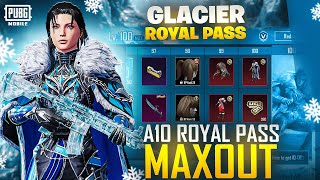 😱NEW GLACIER A10 ROYAL PASS MAXOUT FREE REWARDS [upl. by Gora]