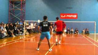 Toru and Long vs Tony Gunawan and Howard Bach in LiNing Badminton Seattle Open Quincy and Herman [upl. by Latricia]