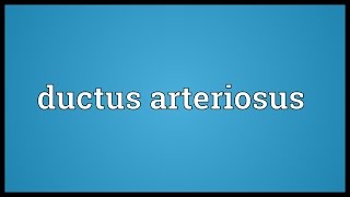 Ductus arteriosus Meaning [upl. by Reed]