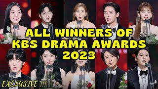 ALL WINNERS OF KBS DRAMA AWARDS 2023 ‼️ [upl. by Aciemaj]