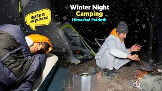 Winter Night Camping In Himachal Pradesh  Winter Camping  Solo Winter Camping In Himachal Forest [upl. by Aimil486]