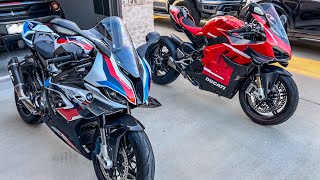 DUCATI SUPERLEGGERA V4 VS BMW M1000RR VS BMW S1000RR 😮‍💨 Uninfluenced [upl. by Tertias]