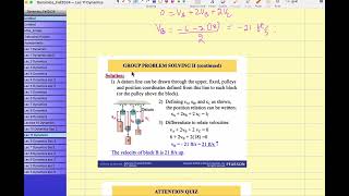 Dependent Motion of two particles Example 2 Engineering Dynamics [upl. by Noynek526]