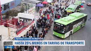 25 de descuento en tarifas del transporte público  Noticias MTY primera emisión [upl. by Anomer]