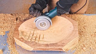 Turning HUGE wood Log into a Wooden Sink  Woodworking Project [upl. by Castra328]