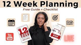 12 Week PLANNING  Goal Accountability  PRODUCTIVITY ✨  12Week Year monthly goals intentionseek [upl. by Lacim]