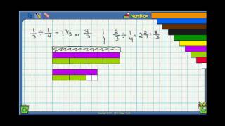 Cuisenare Rods DIviding Fractions Example [upl. by Joachima]