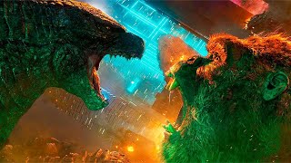 Godzilla vs Kong Hong Kong Battle Scene Godzilla Steps On Kong Movie Clip HD [upl. by Evot115]