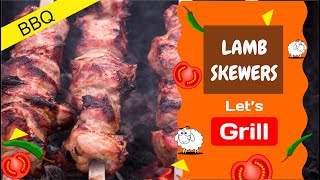 Grilled Lamb Skewers Recipe [upl. by Vassaux]