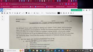 COVER LETTER WORKSHEET INTRO [upl. by Nagram]