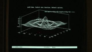 VT330 Gnuplot 3D Surface using REGIS Graphics [upl. by Tihor]